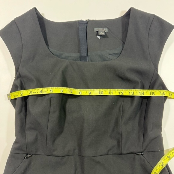 Ann Taylor Scoop Neck Dress Bi Stretch Black Office - Picture 7 of 8